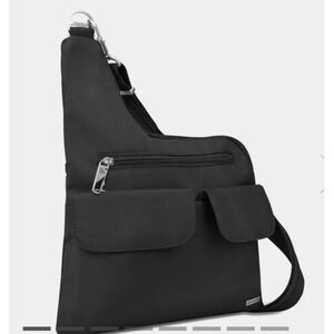 TRAVELON ANTI-THEFT CROSS-BODY BAG, TWO POCKET 42373-500 - BLACK
